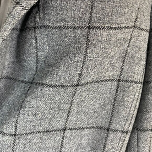 VTG Pendleton Virgin Wool Blazer Jacket Gray Windowpane size 12 Petite Plaid USA - Picture 14 of 16